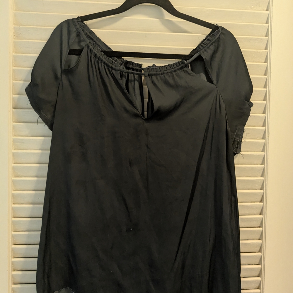 Chic Black Off-Shoulder Women's Blouse